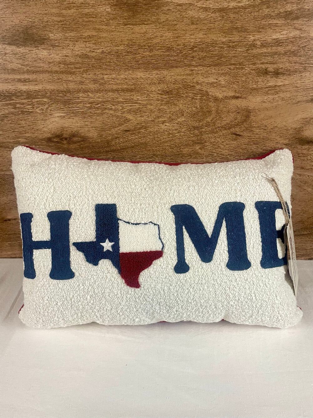 Howdy Home Texas Flag HOME Decorative Accent Pillow 14x20 Red White Blue